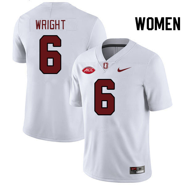 Women #6 Collin Wright Stanford Cardinal 2024 ACC Conference College Football Jerseys Stitched-White